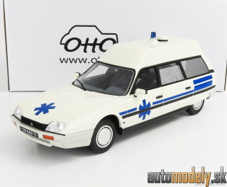 OttOmobile - CITROEN CX BREAK AMBULANCE QUASAR HEULIEZ 1987 WHITE BLUE - 1:18
