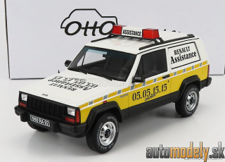 OttOmobile - JEEP CHEROKEE REANULT ASSISTANCE 1995 WHITE YELLOW - 1:18