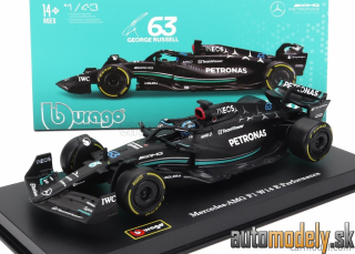 Bburago - MERCEDES GP F1 W14 TEAM MERCEDES-AMG PETRONAS FORMULA ONE N 63 SEASON 2023 GEORGE RUSSEL - 1:43