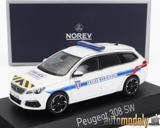 Norev - PEUGEOT 308 SW STATION WAGON POLICE MUNICIPALE 2018 WHITE - 1:43