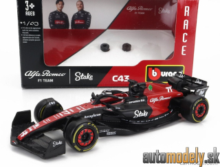 Bburago - ALFA ROMEO F1 C43 TEAM STAKE N 77 SEASON 2023 VALTTERI BOTTAS - 1:43