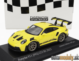 Minichamps - PORSCHE 911 992 GT3 RS COUPE 2023 GOLD WHEELS YELLOW - 1:43