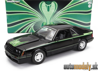 GreenLight - FORD MUSTANG COBRA COUPE 1980 BLACK GREEN - 1:18