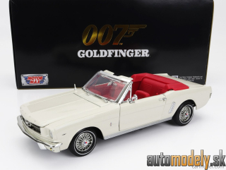 Motormax - FORD MUSTANG CABRIOLET OPEN 1964 JAMES BOND 007 GOLDFINGER MISSIONE GOLDFINGER WHITE - 1:18