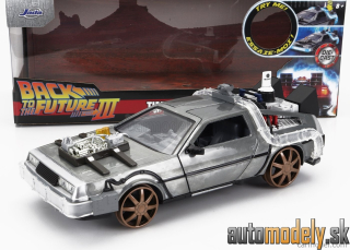 Jada - DE LOREAN TIME MACHINE (RAILWAY) BACK TO THE FUTURE 3 SILVER - 1:24