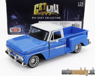 Motormax - GMC C1000 FENDERSIDE PICK-UP 1966 BLUE WHITE - 1:24