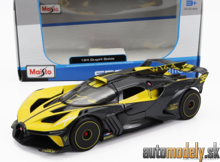Maisto - BUGATTI BOLIDE W16 8.0 FOUR-TURBO 1850hp 500km/h 2020 YELLOW BLACK - 1:24