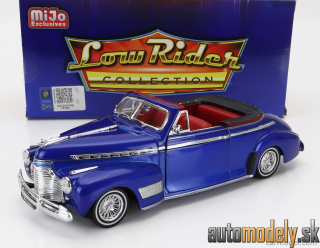 Welly - CHEVROLET SPECIAL DE LUXE CABRIOLET OPEN LOW RIDER 1941 BLUE MET - 1:24