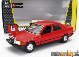 Bburago - MERCEDES BENZ 190E 1984 RED - 1:24