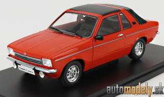 Hachette - OPEL KADETT C AERO SEMI CONVERTIBLE CLOSED 1976 ORANGE BLACK - 1:24