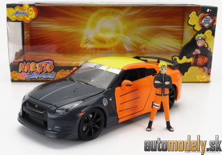 Jada - NISSAN GT-R WITH NARUTO FIGURE 2009 GREY ORANGE - 1:24