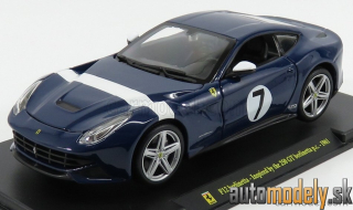 Edicola - FERRARI F12 BERLINETTA N 7 2012 - INSPIRED BY THE 250 GT BERLINETTA BLUE WHITE - 1:24