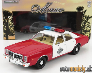 GreenLight - DODGE MONACO POLICE FINCHBURG 1977 RED WHITE - 1:24