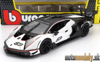 Bburago - LAMBORGHINI ESSENZA SCV12 N 12 2021 WHITE BLACK - 1:24