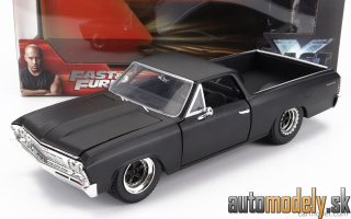 Jada - CHEVROLET EL CAMINO PICK-UP (FF10) CUSTOM 1967 FAST & FURIOUS BLACK - 1:24