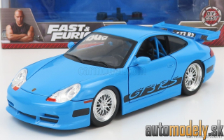 Jada - PORSCHE 911 996 GT3 RS COUPE 2001 FAST & FURIOUS LIGHT BLUE - 1:24