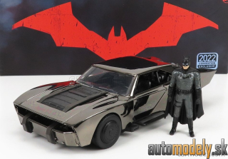 Jada - BATMAN BATMOBILE WITH FIGURE 2022 THE BATMAN MOVIE CHROME - 1:24