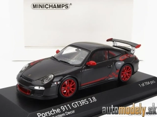 Minichamps - PORSCHE 911 997-2 GT3 RS 3.8 COUPE 2009 RED WHEELS GREY - 1:43