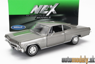 Welly - CHEVROLET IMPALA SS 396 COUPE LOW RIDER 1965 grey - 1:24